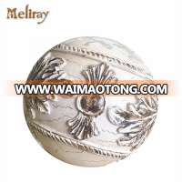 Resin Sphere & Bowl Creamy White Color Resin Decorative Ball for Home Decor