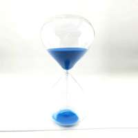 High quality glass sand timer 60 minute mouth blown glass sand clock